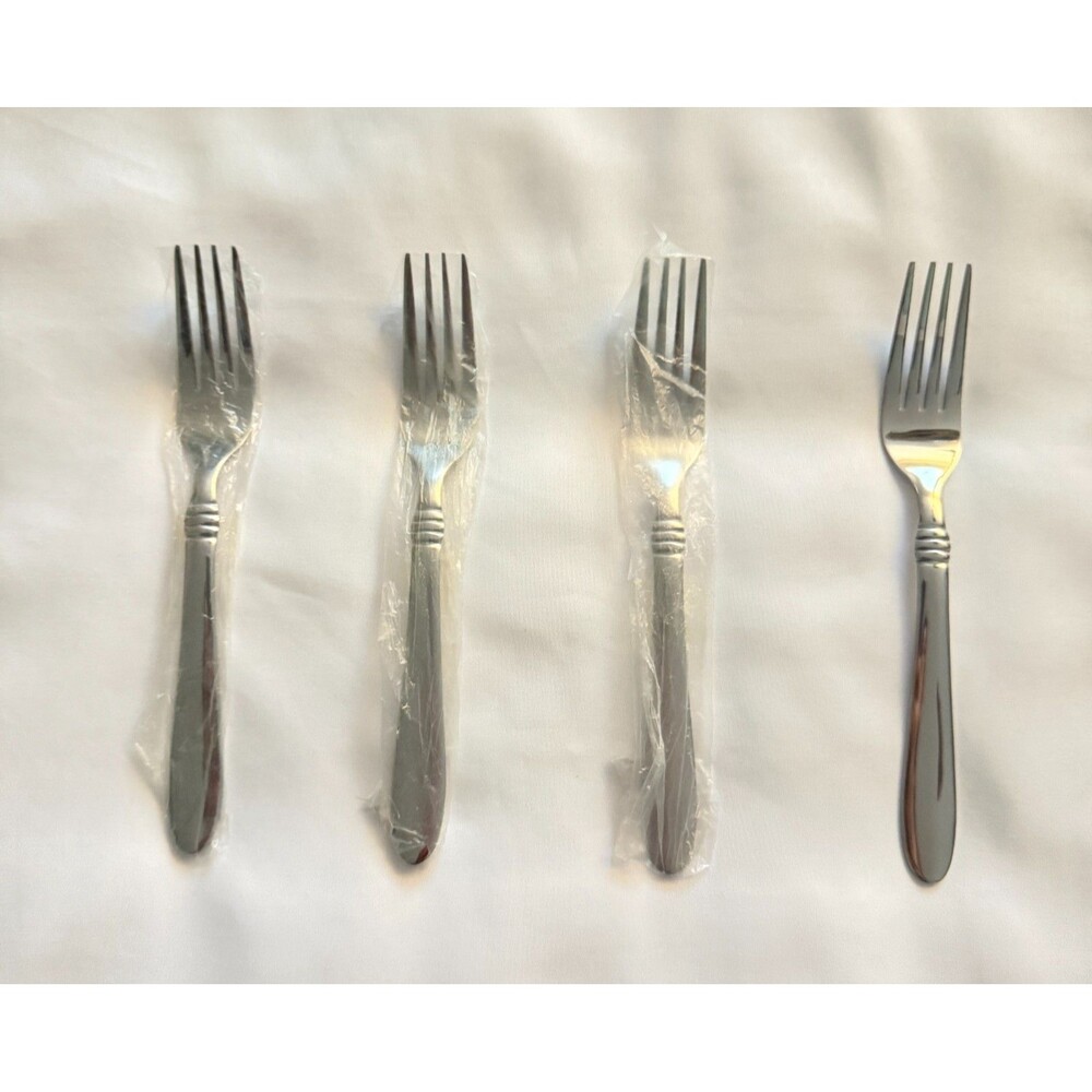 Oneida Banbury Set of 4 Salad Forks New Unused Stainless Steel Flatware China
